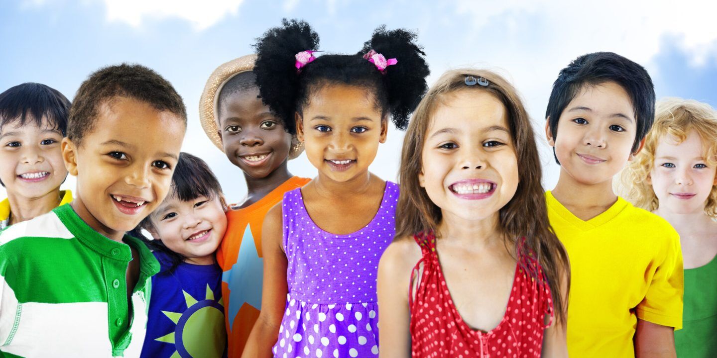 Diversity Children Friendship Innocence Smiling Concept